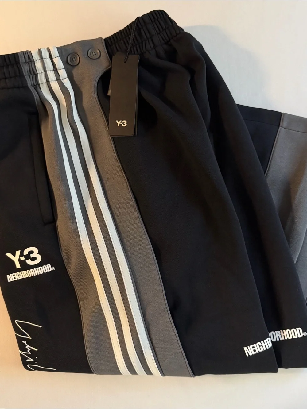 Y-3 Yohji Yamamoto NEIGHBORHOOD Adidas Sweatpants Men XXS BAGGY CROPPED Tearaway